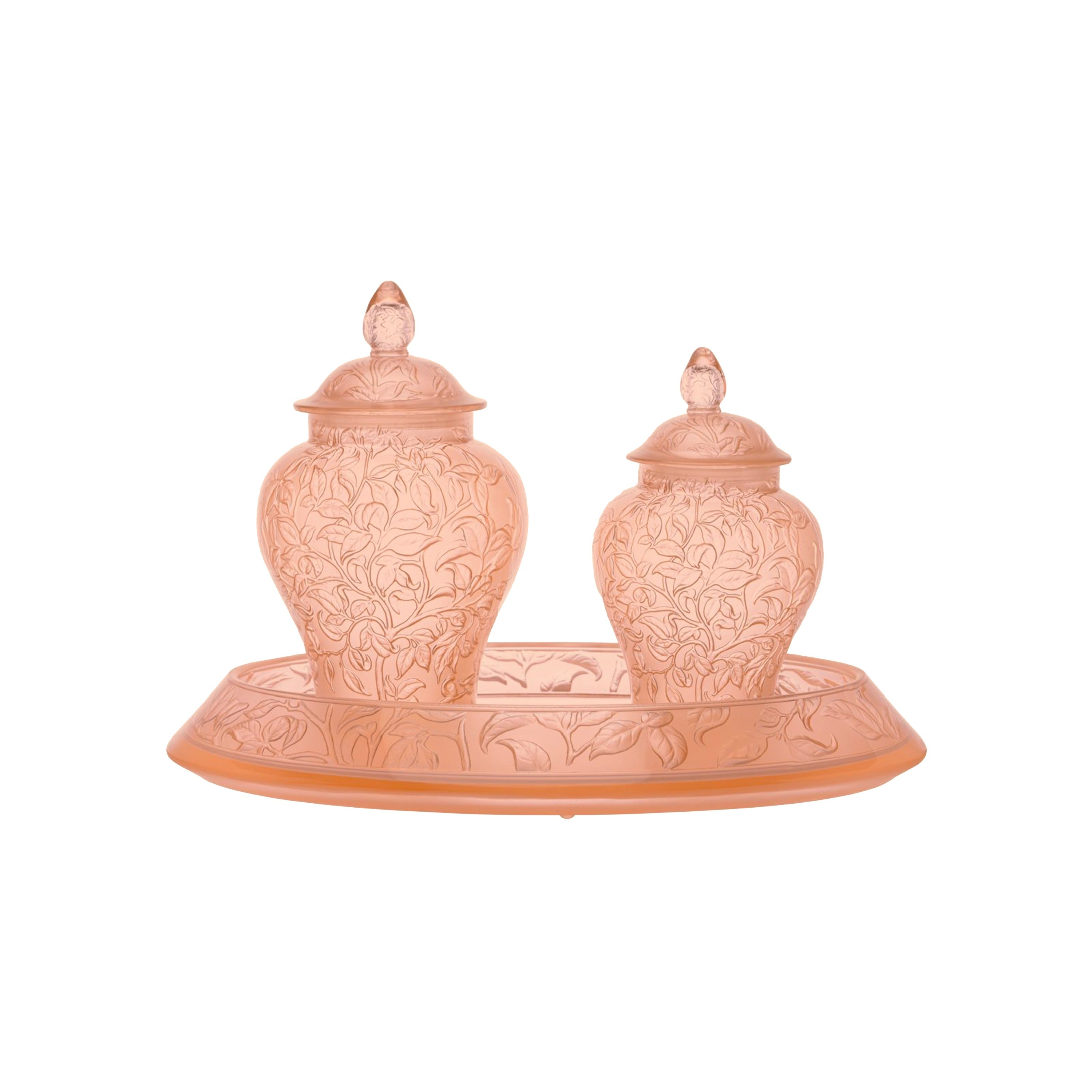 Oval Leaves Jar